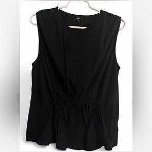 Express Black Gathered Waist Tank Top
